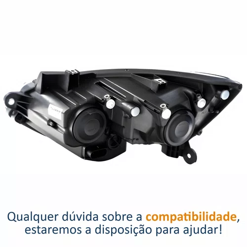 Farol Vw Fox 2015 Até 2019 Original Friso Preto Lado Direito Passageiro