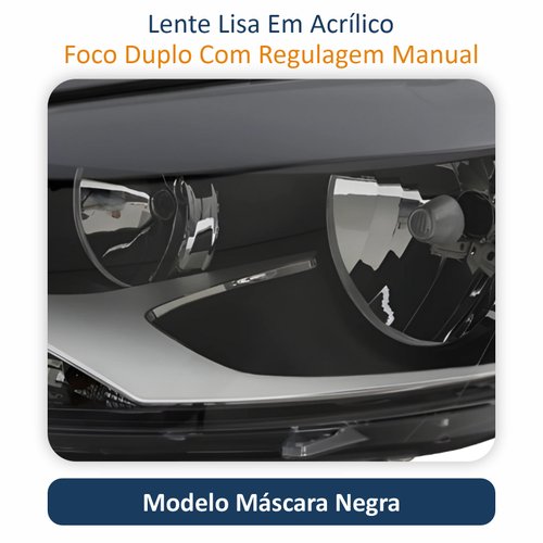 Farol Vw Fox Spacefox Crossfox 2011 Até 2014 Original Arteb Máscara Negra Lado Esquerdo Motorista