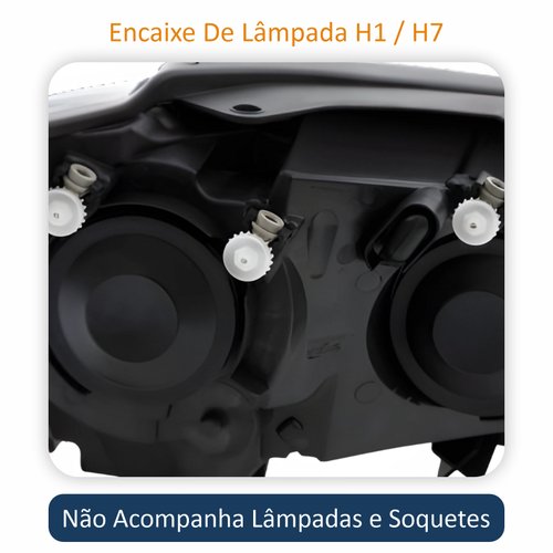 Farol Vw Fox Spacefox Crossfox 2011 Até 2014 Original Arteb Máscara Negra Lado Esquerdo Motorista