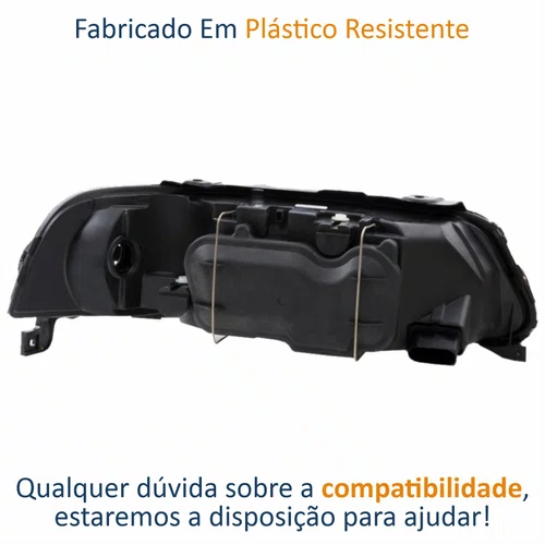 Farol VW Gol G3 1999 Até 2005 Foco Duplo Máscara Negra Lado Esquerdo Motorista