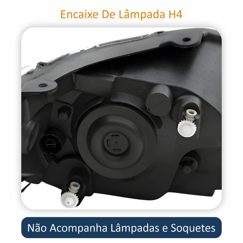 Farol Vw Gol G5 2008 Até 2012 Máscara Cromada Lado Esquerdo Motorista