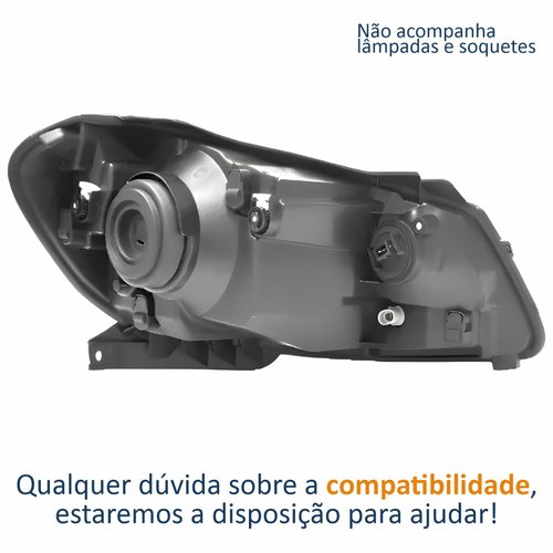 Farol Principal Vw Gol G6 2012 Até 2016 Saveiro Voyage G6 2013 Até 2016 Foco Simples Lado Esquerdo Motorista