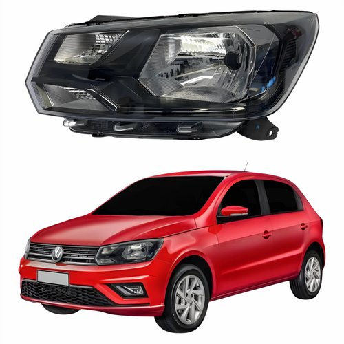 Farol Vw Gol G8 2018 Até 2023 Lado Esquerdo Motorista
