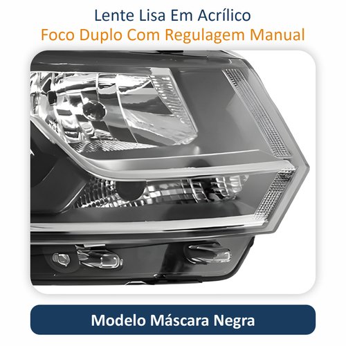 Farol Vw Gol G8 2018 Até 2023 Original Arteb Foco Duplo Lado Direito Passageiro