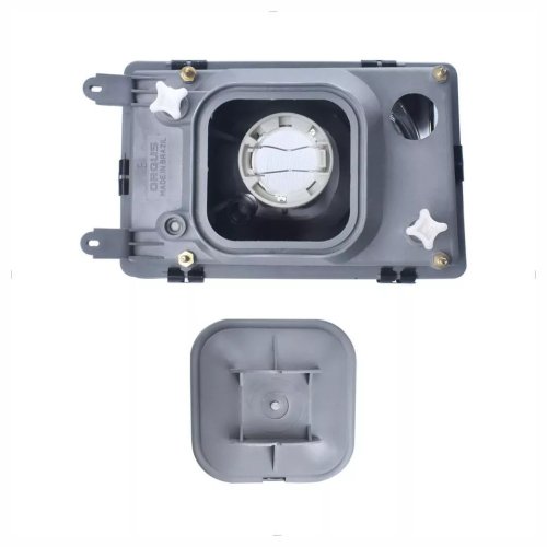Farol VW Gol Quadrado Saveiro Parati G1 1987 Até 1990 Máscara Cromada Lado Esquerdo Motorista