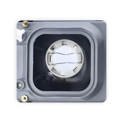 Farol VW Gol Quadrado Saveiro Parati G1 1987 Até 1990 Máscara Cromada Lado Esquerdo Motorista