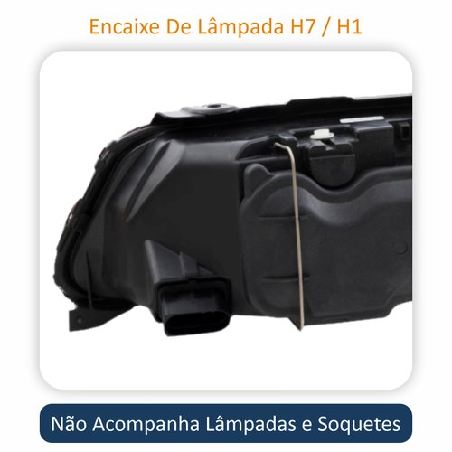 Farol VW Gol Saveiro Parati G3 1999 Até 2005 Original Arteb Foco Duplo Máscara Negra Lado Direito Passageiro