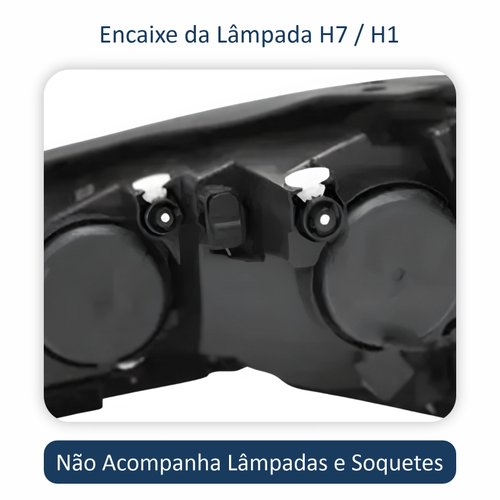 Farol Vw Gol Voyage G6 2013 Até 2016 Saveiro G6 2014 Até 2016 Original Arteb Foco Duplo Máscara Negra Lado Direito Passageiro