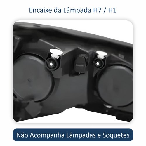 Farol Vw Gol Voyage G6 2013 Até 2016 Saveiro G6 2014 Até 2016 Original Arteb Foco Duplo Máscara Negra Lado Esquerdo Motorista