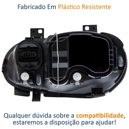 Farol Vw Golf 1999 até 2006 Original Arteb Máscara Cromada Lado Direito Passageiro