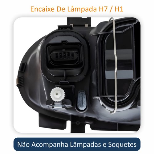 Farol Vw Golf 1999 até 2006 Original Arteb Máscara Cromada Lado Direito Passageiro