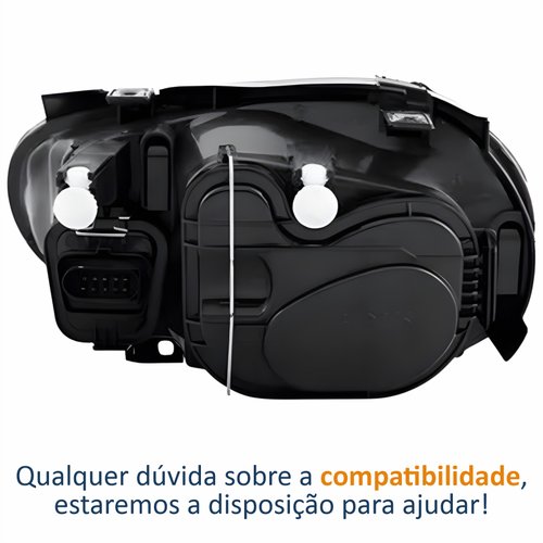 Farol Vw Golf 1999 Até 2007 Sem Auxiliar Cromado Manual Elétrico Lado Direito Passageiro