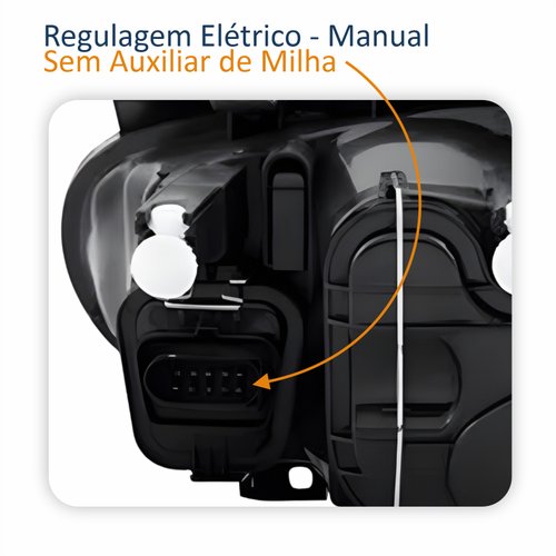 Farol Vw Golf 1999 Até 2007 Sem Auxiliar Cromado Manual Elétrico Lado Direito Passageiro