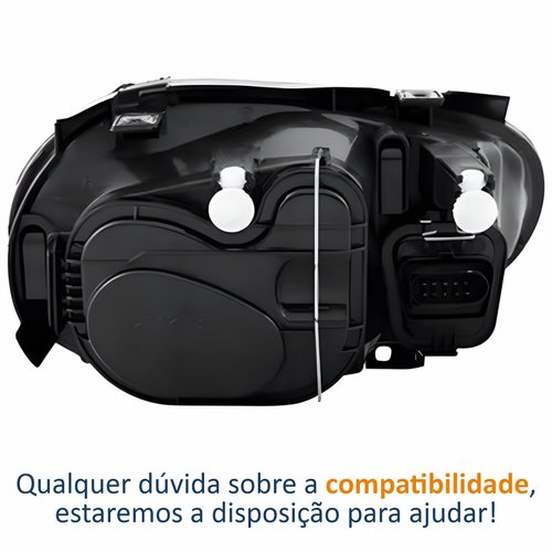 Farol Vw Golf 1999 Até 2007 Sem Auxiliar Cromado Manual Elétrico Lado Esquerdo Motorista