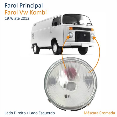 Farol Vw Kombi 1976 até 2012 Lado Direito Passageiro / Lado Esquerdo Motorista
