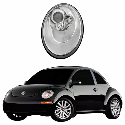 Farol Vw New Beetle 2006 Até 2011 Eletrico Sem Motor Lado Esquerdo Motorista