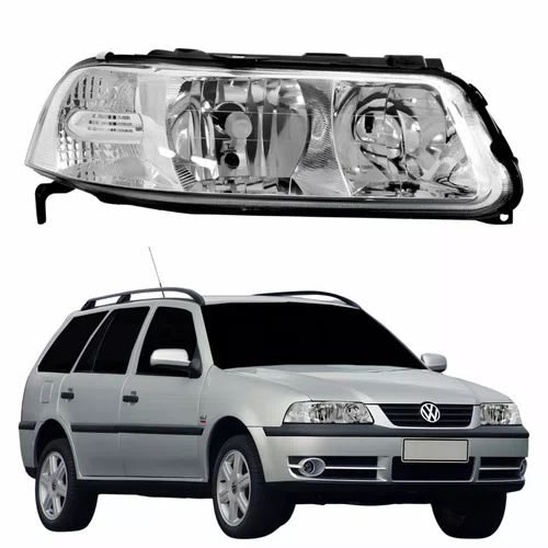 Farol VW Parati G3 1999 Até 2005 Foco Duplo Máscara Cromada ARTEB Lado Direito Passageiro