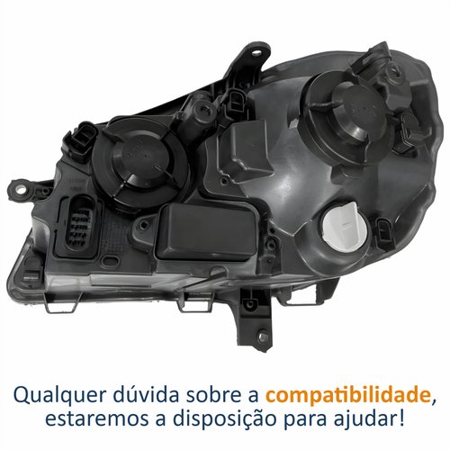 Farol Principal Vw Polo 2008 Até 2015 Máscara Cromomix Lado Direito Passageiro