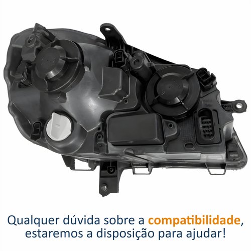 Farol Principal Vw Polo 2008 Até 2015 Máscara Cromomix Lado Esquerdo Motorista