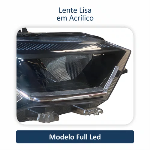 Farol Principal Vw Polo 2023 2024 2025 Full Led Lado Direito Passageiro