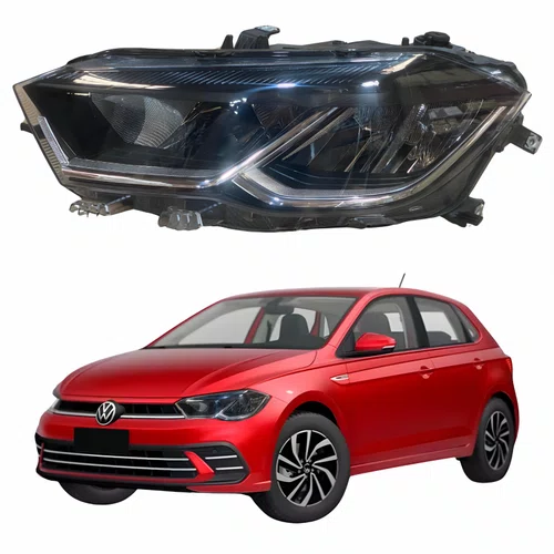 Farol Principal Vw Polo 2023 2024 2025 Full Led Lado Esquerdo Motorista
