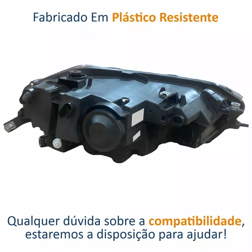 Farol Principal Vw Polo 2023 2024 2025 Full Led Lado Esquerdo Motorista