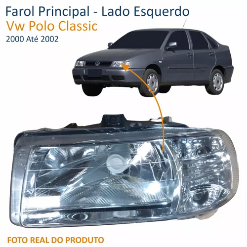 Farol Vw Polo Classic 2000 Até 2002 Lado Esquerdo Motorista