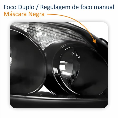 Farol Vw Spacefox 2008 Até 2010 Máscara Negra Lado Direito Passageiro