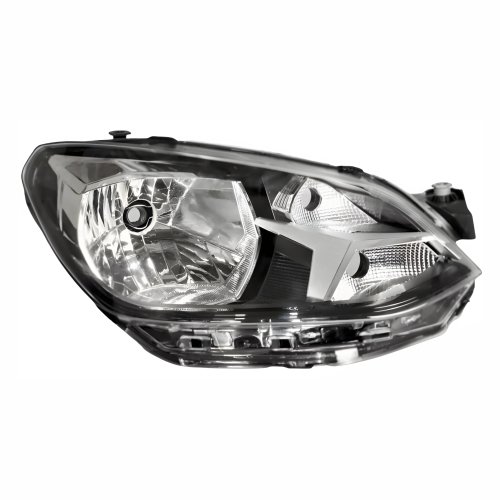 Farol Vw Up! 2018 Até 2021 Máscara Negra Com Friso Preto Lado Direito Passageiro