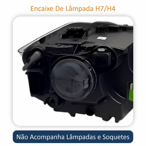 Farol Vw Virtus 2018 Até 2022 Original Arteb Máscara Negra Com Friso Cromado Lado Esquerdo Motorista