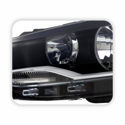 Farol Vw Voyage G6 2013 Até 2016 Foco Duplo Máscara Negra Lado Esquerdo Motorista