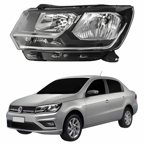 Farol Vw Voyage G8 2018 Até 2023 Foco Duplo Lado Esquerdo Motorista
