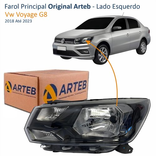 Farol Vw Voyage G8 2018 Até 2023 Original Arteb Lado Esquerdo Motorista