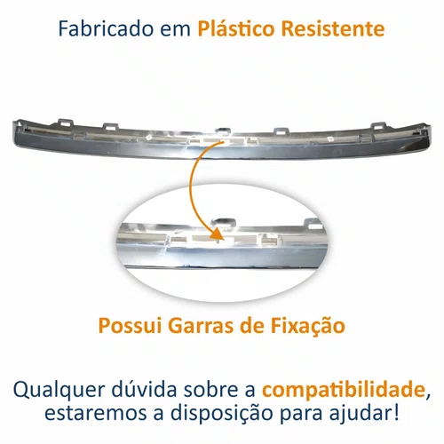 Friso Cromado Capô Fiat Toro 2021 Até 2025