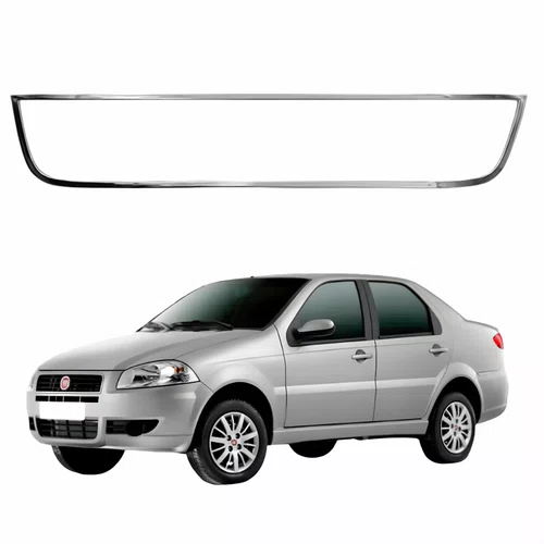 Friso Cromado Parachoque Fiat Siena El 2008 até 2012 Inferior