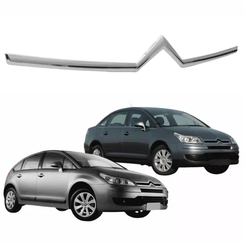 Friso do Capô Citroen C4 Pallas Hatch Sedan 2006 Até 2012 Cromado