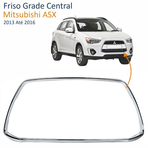 Friso Grade Central Mitsubishi ASX 2013 Até 2016 Cromada