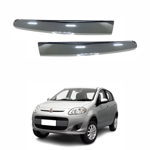 Friso Grade Radiador Fiat Palio Attractive 2012 Até 2016 Cromado - Kit Com 02 Peças