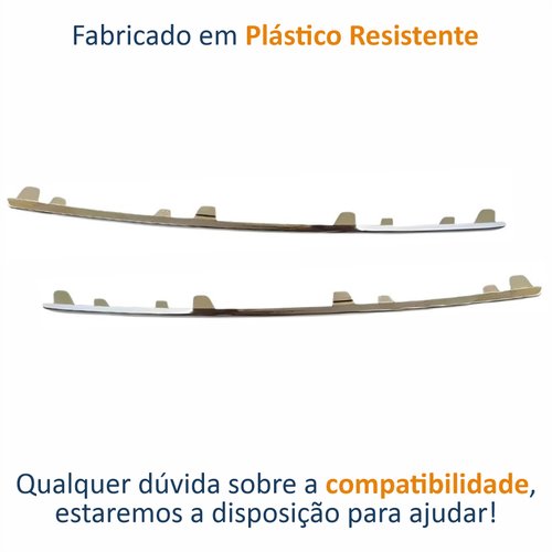Friso Grade Radiador (Lado Emblema) GM Cruze LTZ 2016 Até 2019 Kit 02 Peças