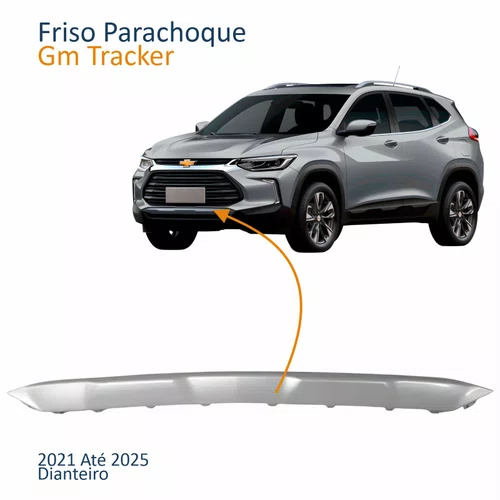 Friso Parachoque Dianteiro Gm Tracker 2021 2022 2023 2024 2025 Prata