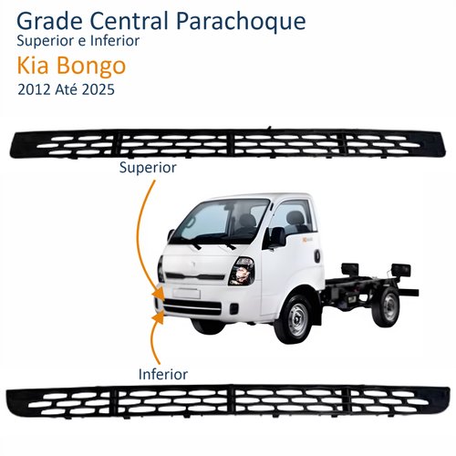 Grade Central Parachoque Kia Bongo 2012 Até 2025 Superior e Inferior