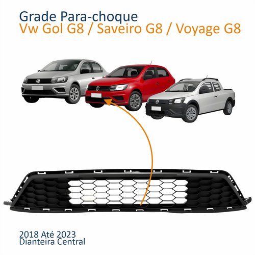Grade Para-choque Dianteiro Vw Gol Saveiro Voyage G8 2018 Até 2023 Central