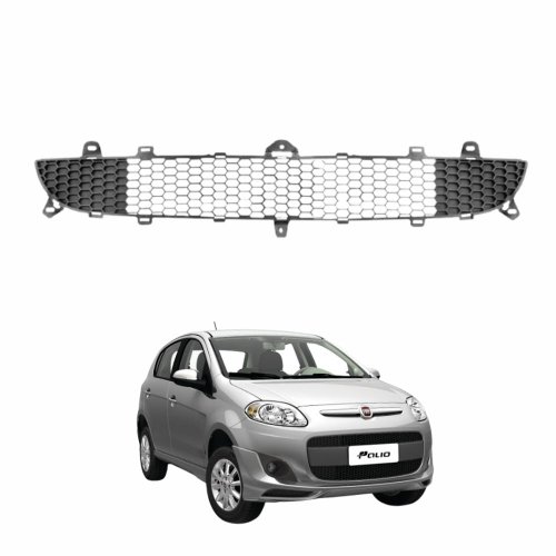 Grade Parachoque Fiat Palio 2012 2013 2014 2015 2016 Cinza Inferior