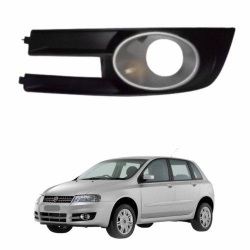 Grade Parachoque Fiat Stilo 2008 2009 2010 2011 2012 Cinza com Furo Lado Esquerdo Motorista