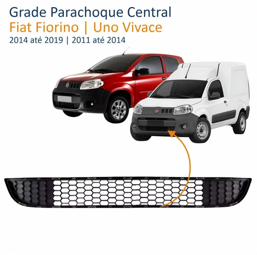 Grade Para-choque Central Fiat Fiorino Uno Vivace 2011 Até 2019