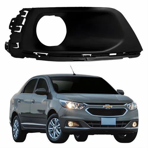Moldura Grade Farol Auxiliar Gm Cobalt 2016 2017 2018 2019 2020 Com Furo Lado Direito Passageiro