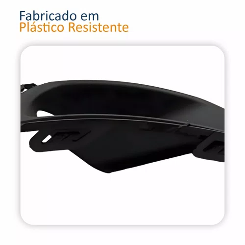 Moldura Grade Farol Auxiliar Gm Cobalt 2016 2017 2018 2019 2020 Com Furo Lado Direito Passageiro