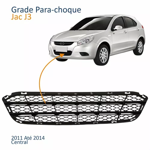 Grade Parachoque Jac J3 2011 2012 2013 2014 Central Inferior