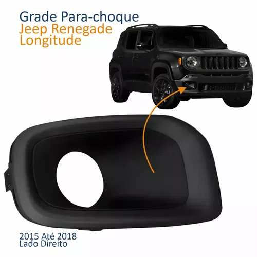 Grade Parachoque Jeep Renegade Longitude 2015 2016 2017 2018 Com Furo Lado Direito Passageiro