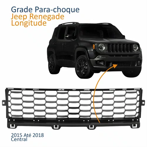 Grade Parachoque Jeep Renegade Longitude 2015 2016 2017 2018 Central